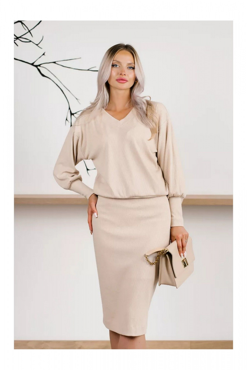 Юбочный костюм MONA STYLE FASHION&DESIGN 19089/2 бежевый