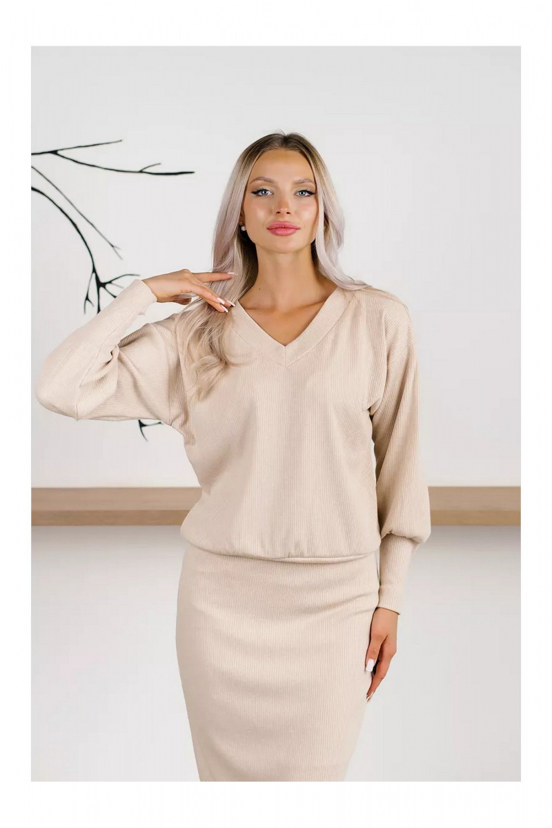 Юбочный костюм MONA STYLE FASHION&DESIGN 19089/2 бежевый