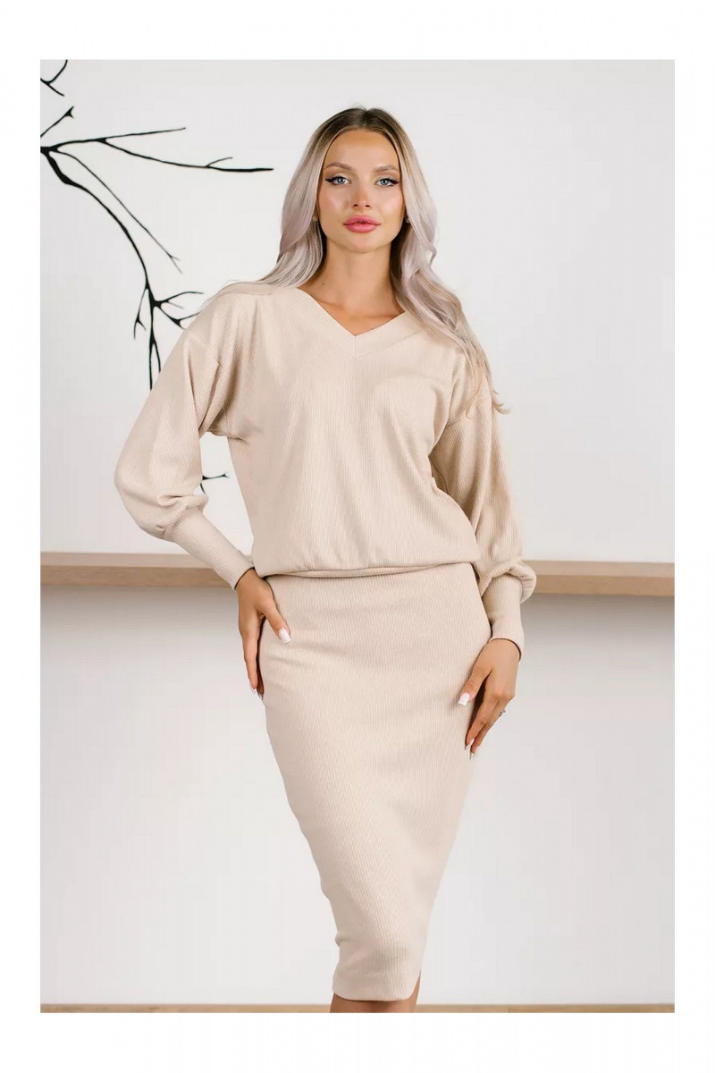 Юбочный костюм MONA STYLE FASHION&DESIGN 19089/2 бежевый