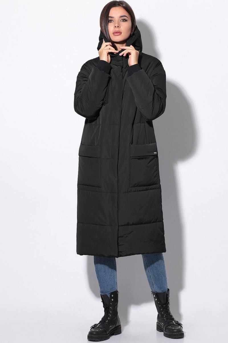 Женское пальто LeNata 11045 черный