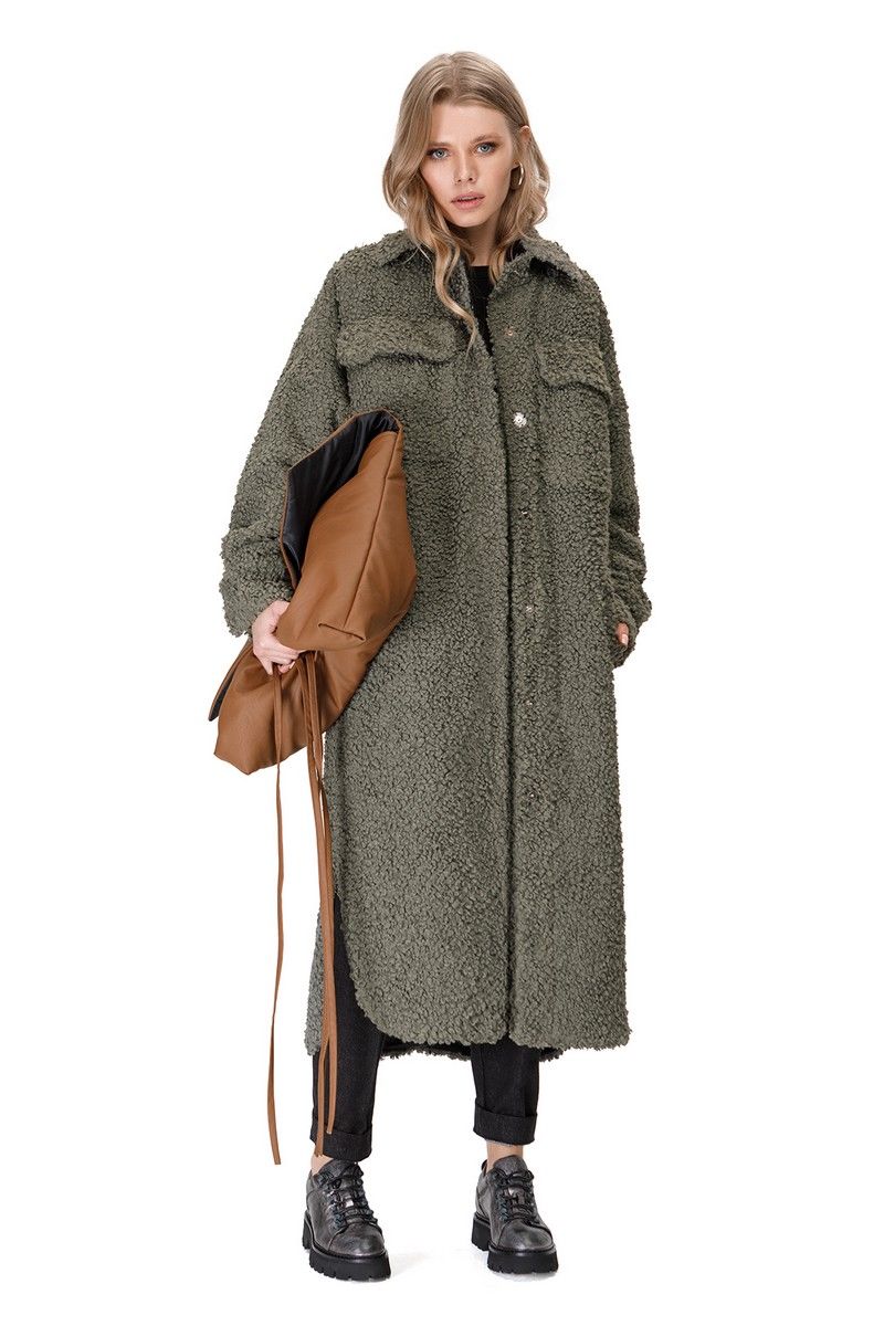 Женское пальто PiRS 1676 хаки