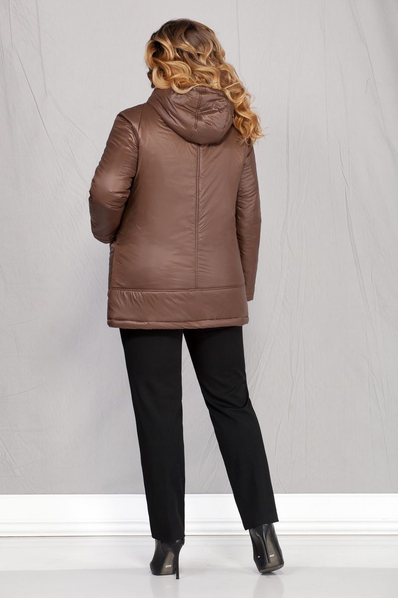 Женская куртка Ивелта плюс 873 коричневый