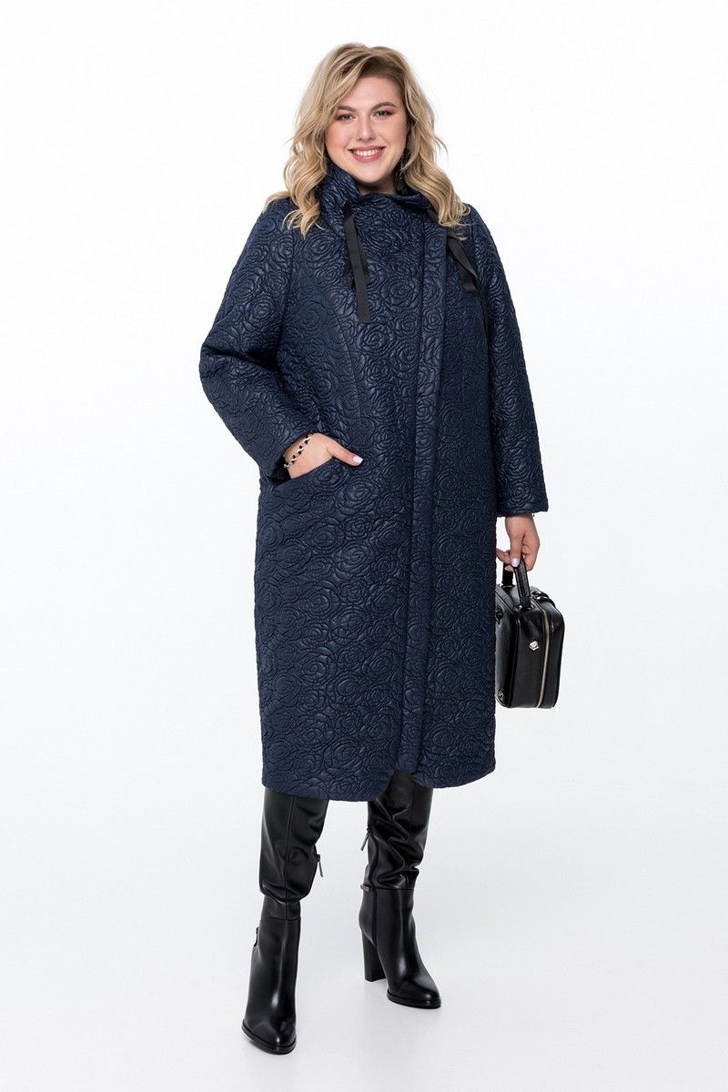Женское пальто Pretty 788 темно-синий