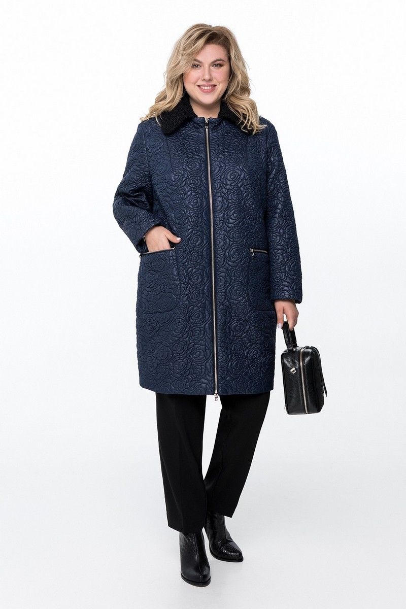 Женское пальто Pretty 789 темно-синий