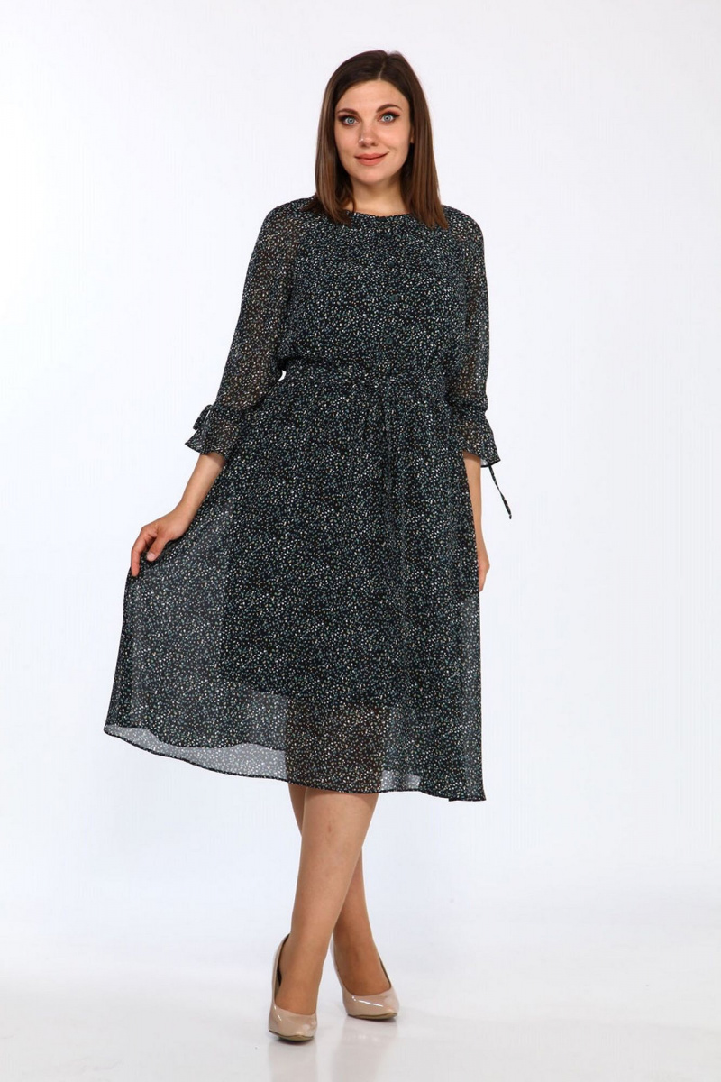 Платья Lady Style Classic 2204/17 черный_зеленый