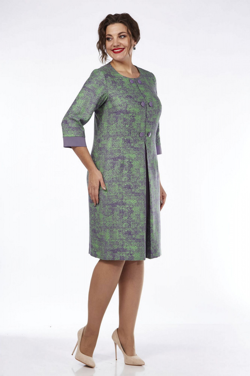 Платья Lady Style Classic 1758/4 зеленый_сиреневый