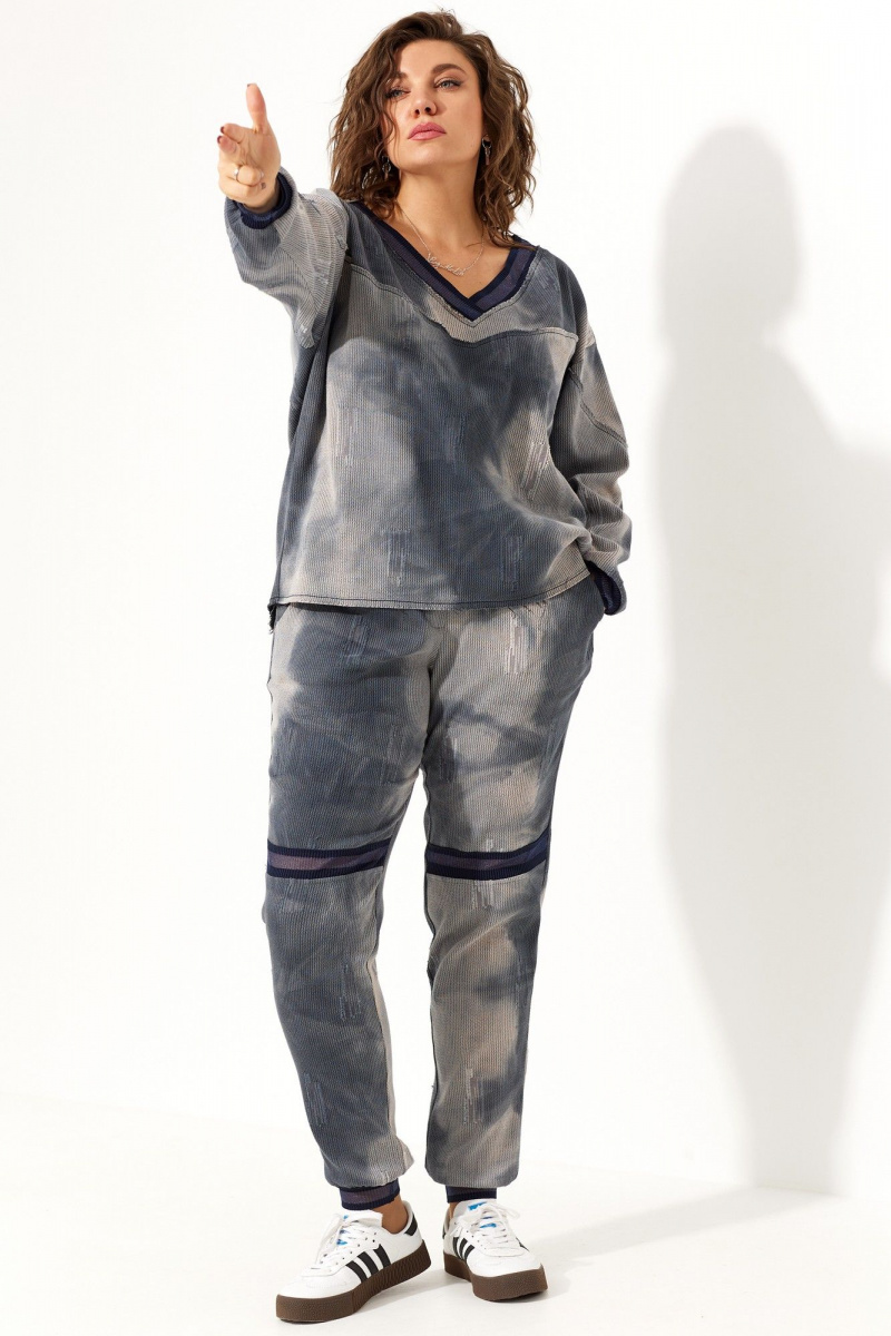 Брючный комплект BegiModa 3071 синий_дым