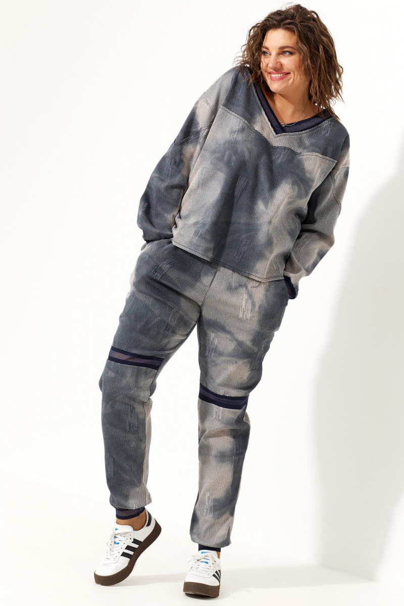 Брючный комплект BegiModa 3071 синий_дым
