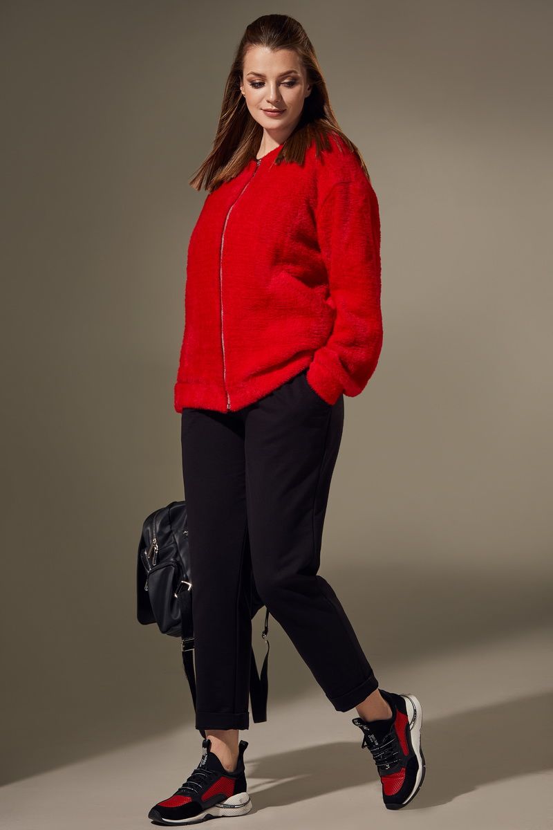Женская куртка Andrea Style 00304 красный
