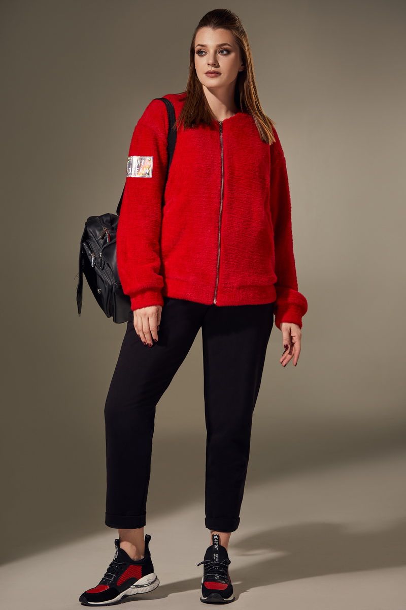 Женская куртка Andrea Style 00304 красный