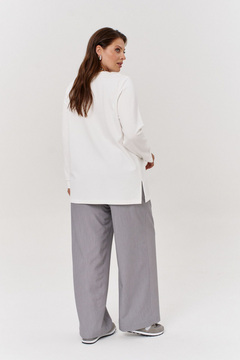 Джемперы OVERYOU М162/1 бело-серый