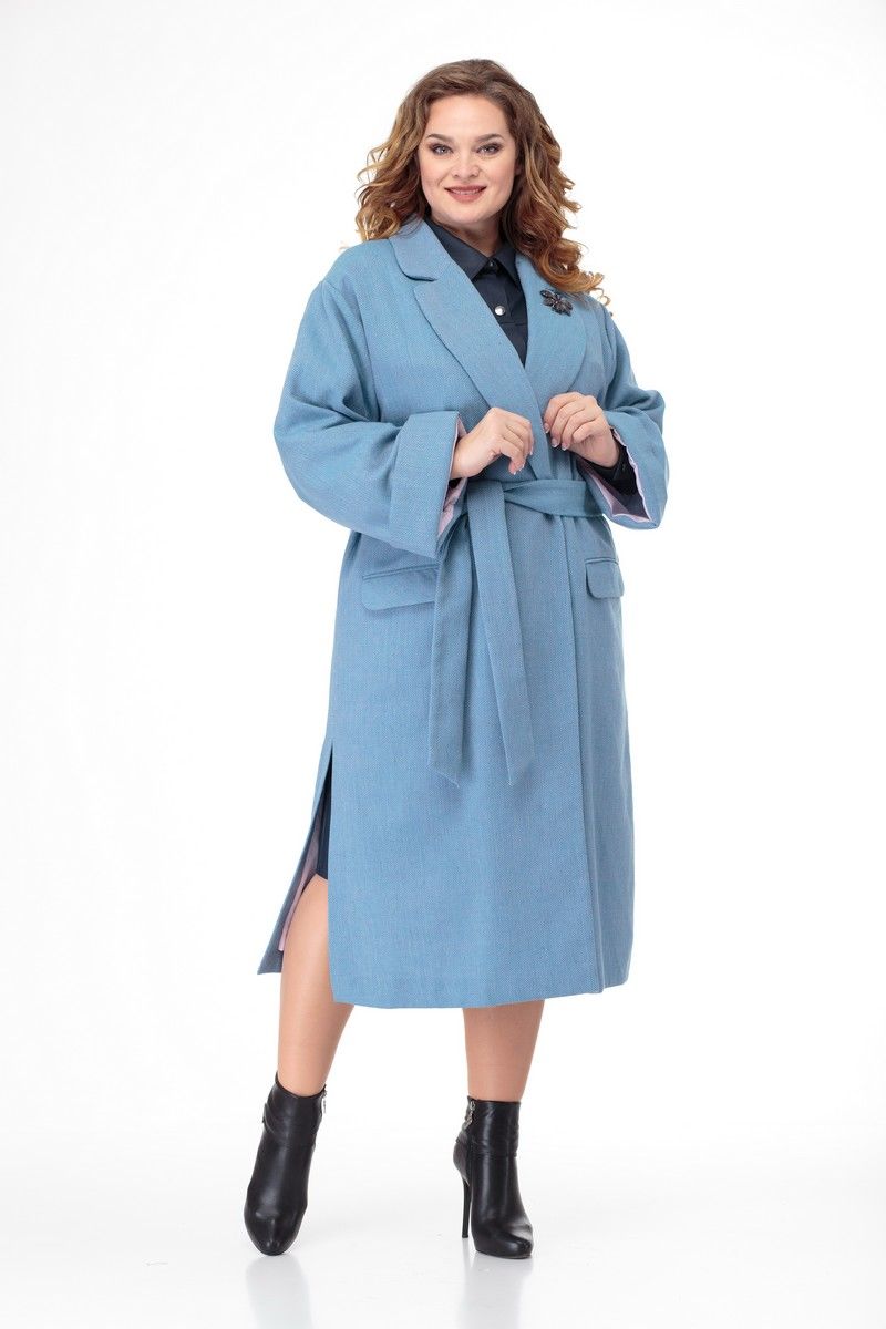 Женское пальто Anelli 914 голубой