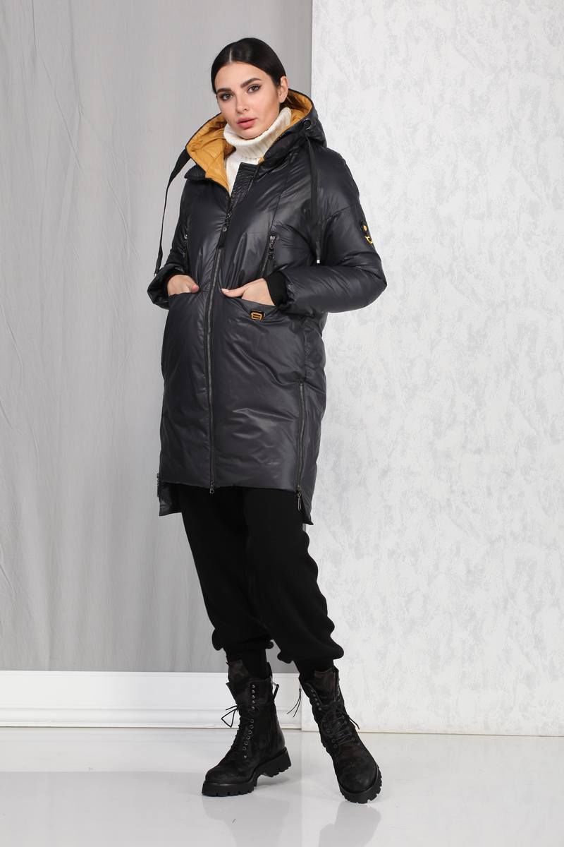 Женское пальто Beautiful&Free 4003-3 графит