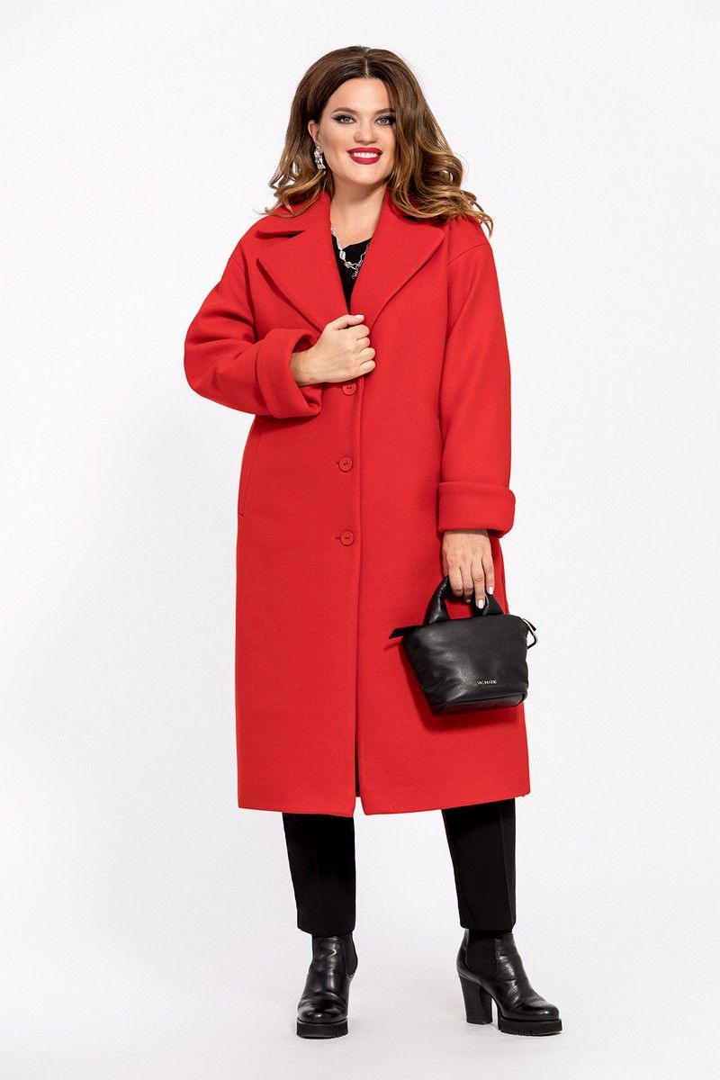 Женское пальто TEZA 246 красный