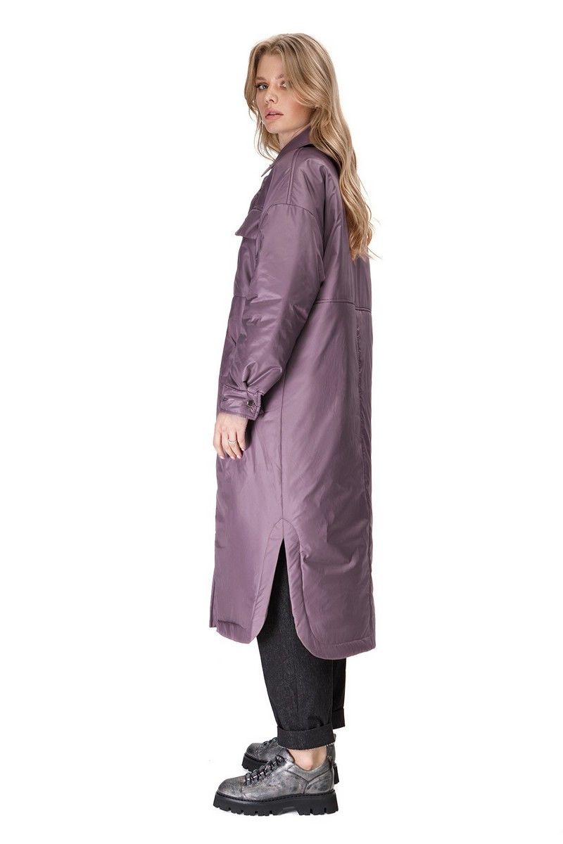Женское пальто PiRS 1678 серо-фиолетовый
