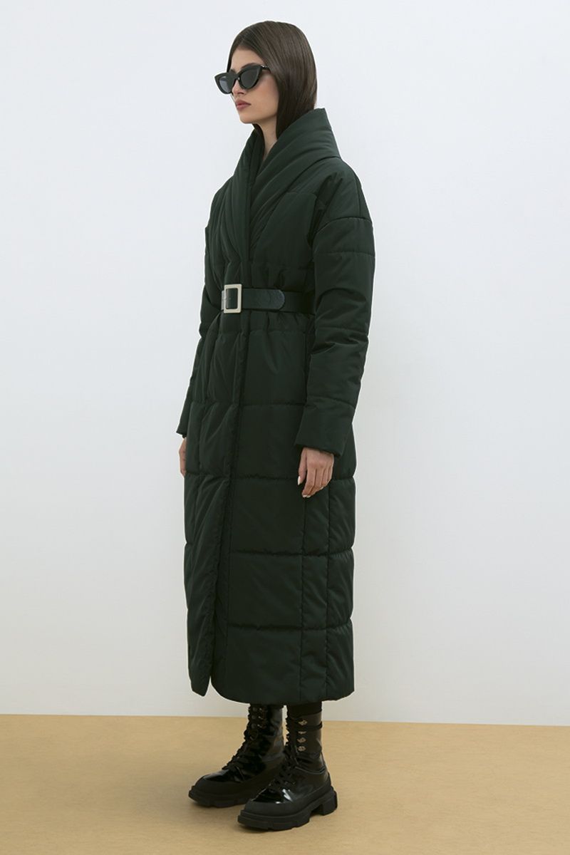 Женское пальто LaVeLa L70028 зеленый