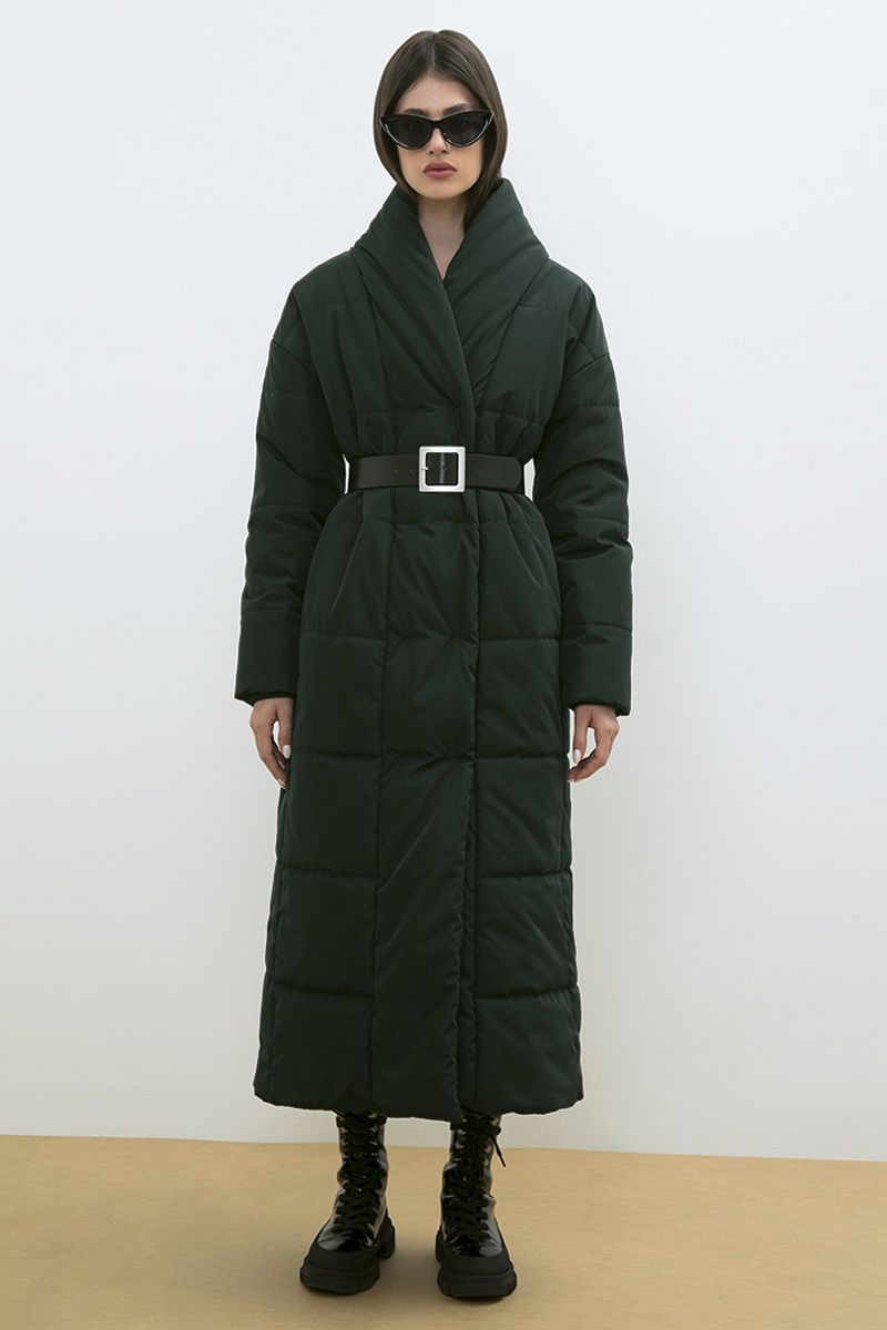 Женское пальто LaVeLa L70028 зеленый
