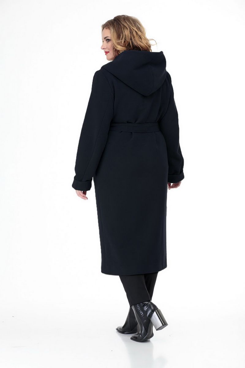Женское пальто БелЭльСтиль 838 темно-синий