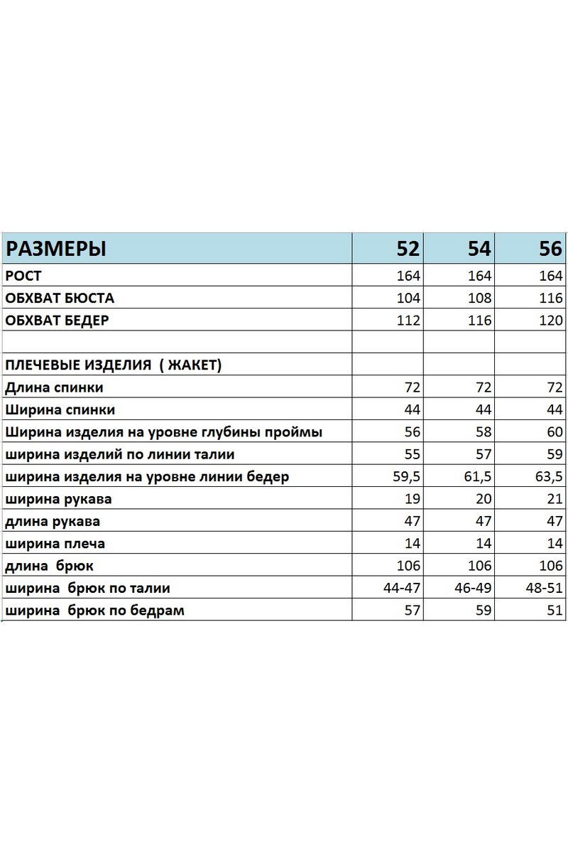 Брючный костюм БагираАнТа 775 синий