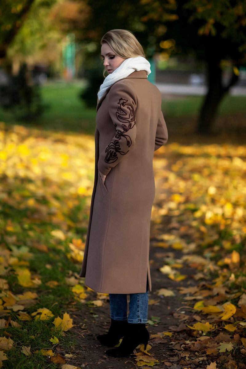 Женское пальто Euromoda 315 бежевый