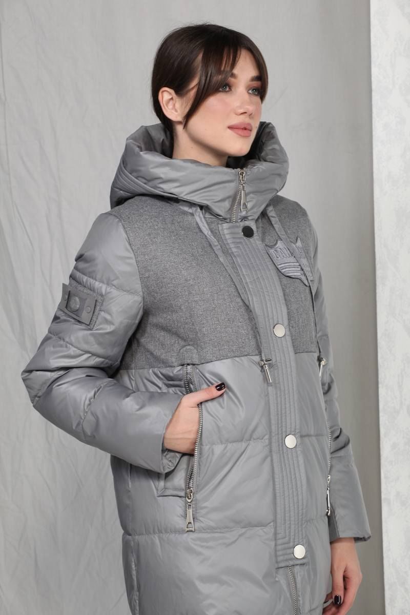 Женское пальто Beautiful&Free 4016 серый