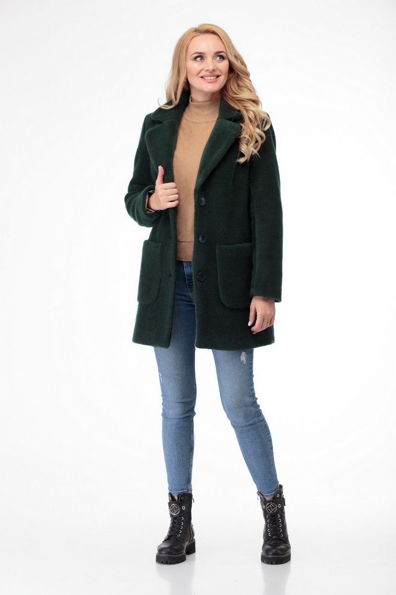 Женское пальто БелЭльСтиль 825 зеленый