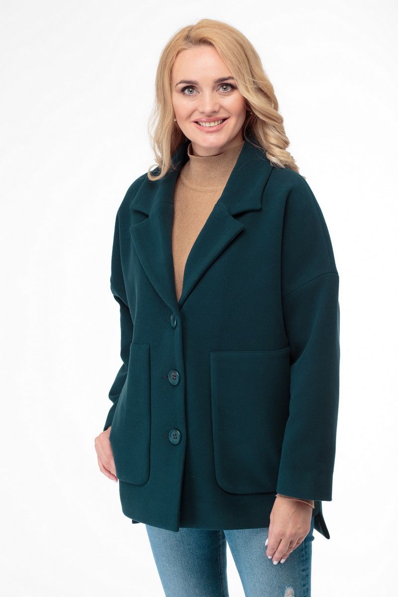 Женское пальто БелЭльСтиль 841 зеленый