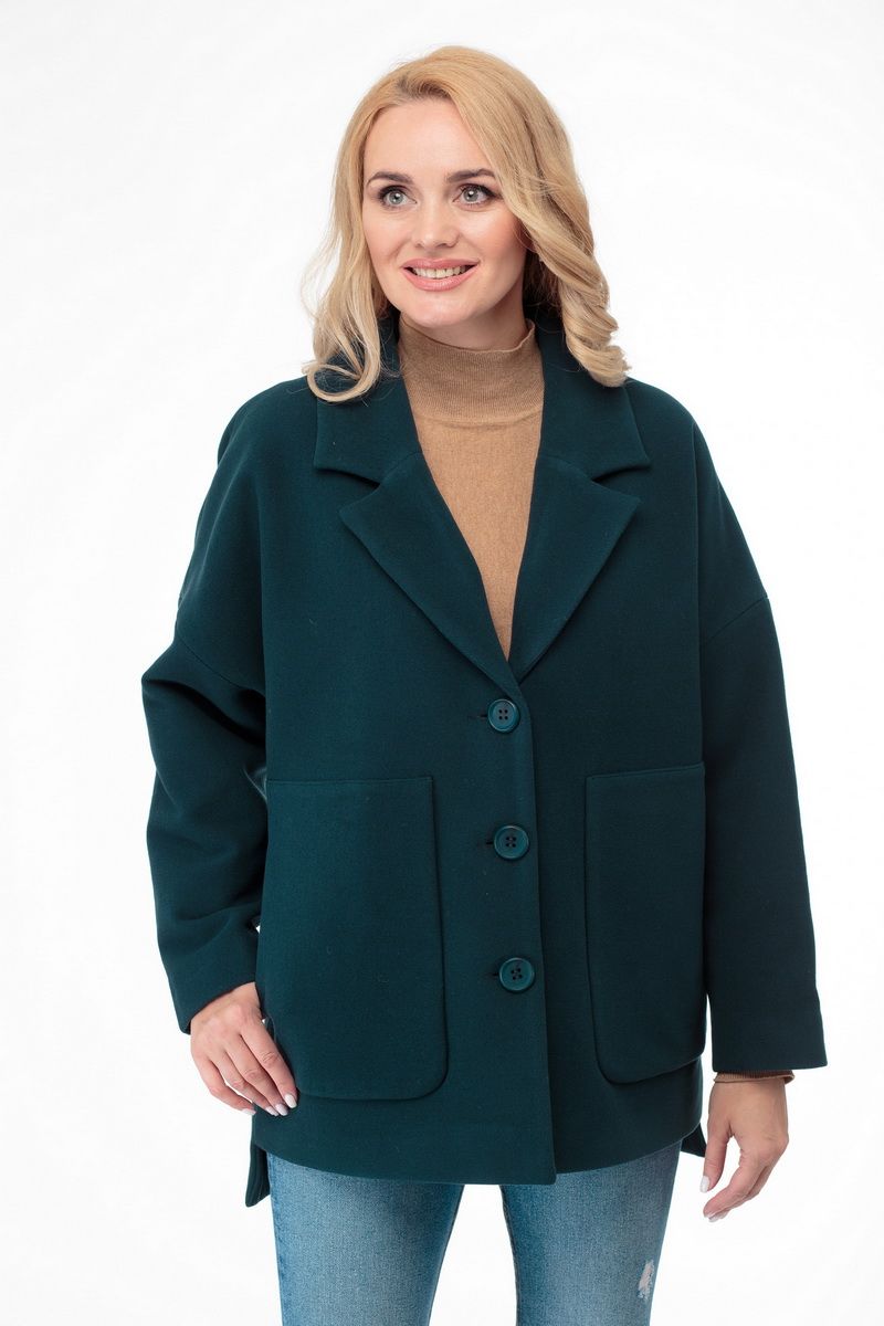 Женское пальто БелЭльСтиль 841 зеленый