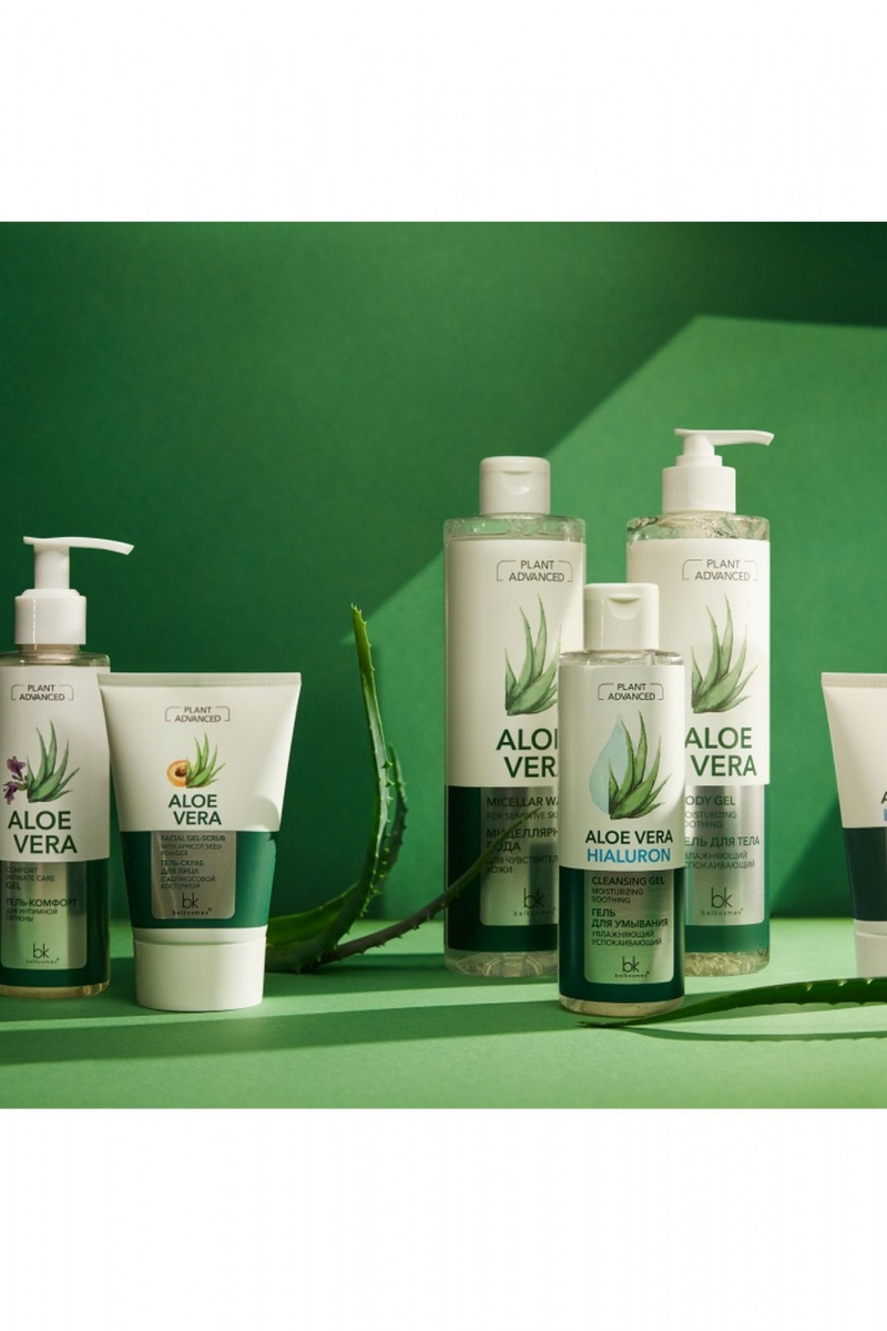 Увлажняющие средства для тела Belkosmex Plant Advanced Aloe Vera Гель для тела увлажняющий успокаивающий