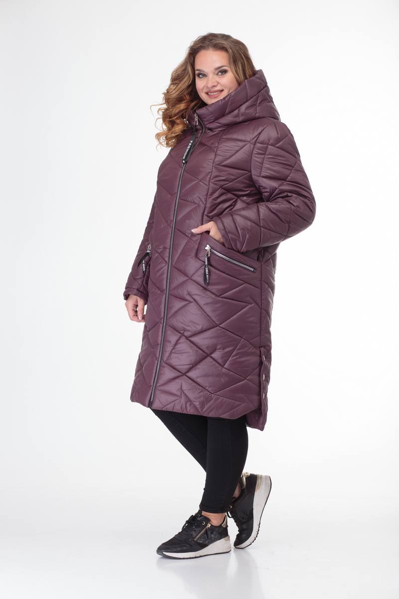 Женское пальто TrikoTex Stil М3420 вишня