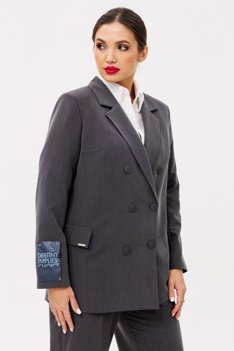 Брючный костюм Anastasia 1155 графит