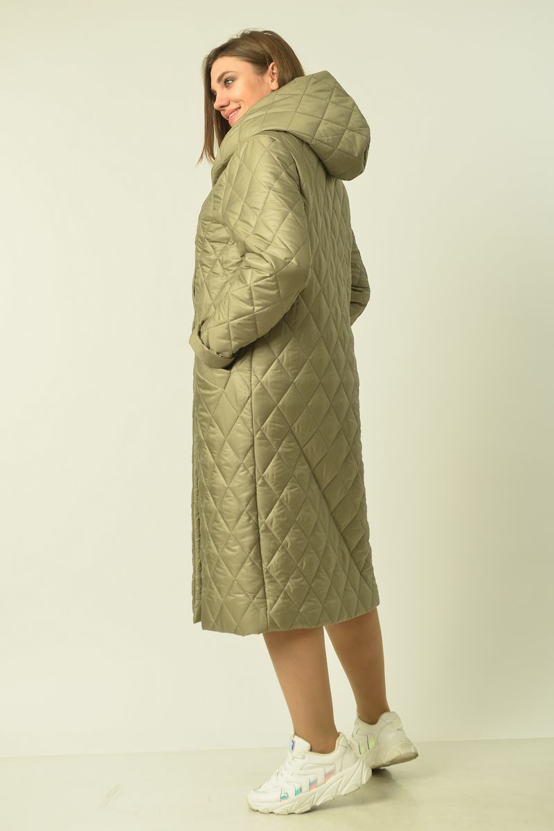 Женское пальто Диомант 1549 светло-оливковый