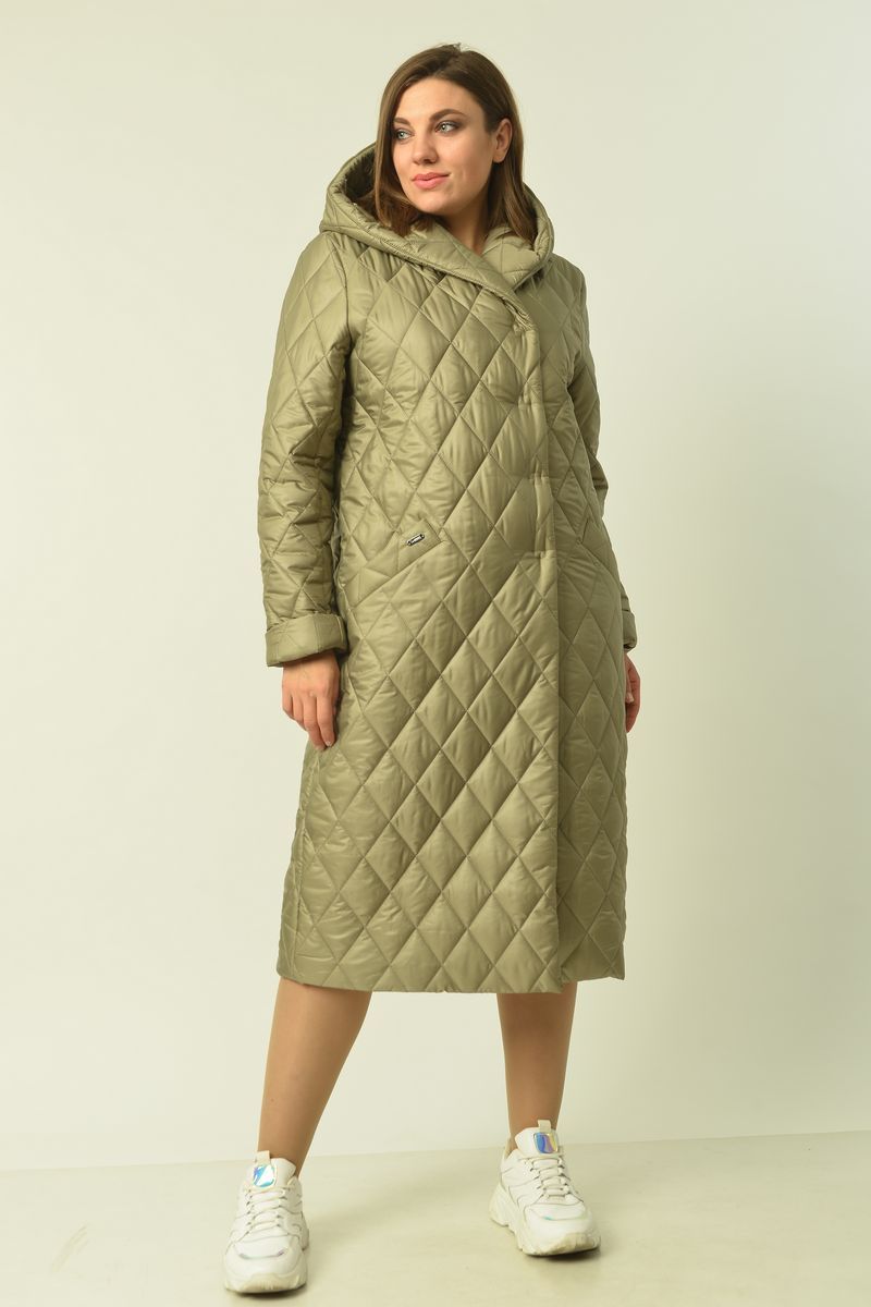 Женское пальто Диомант 1549 светло-оливковый