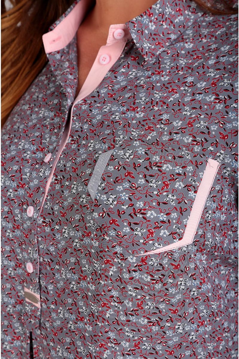 Блузы Таир-Гранд 62274-1 серый-розовый