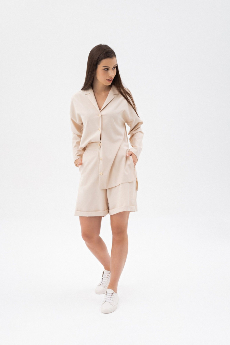 Женский комплект с шортами LANSUA L1029_+_L1030 бежевый