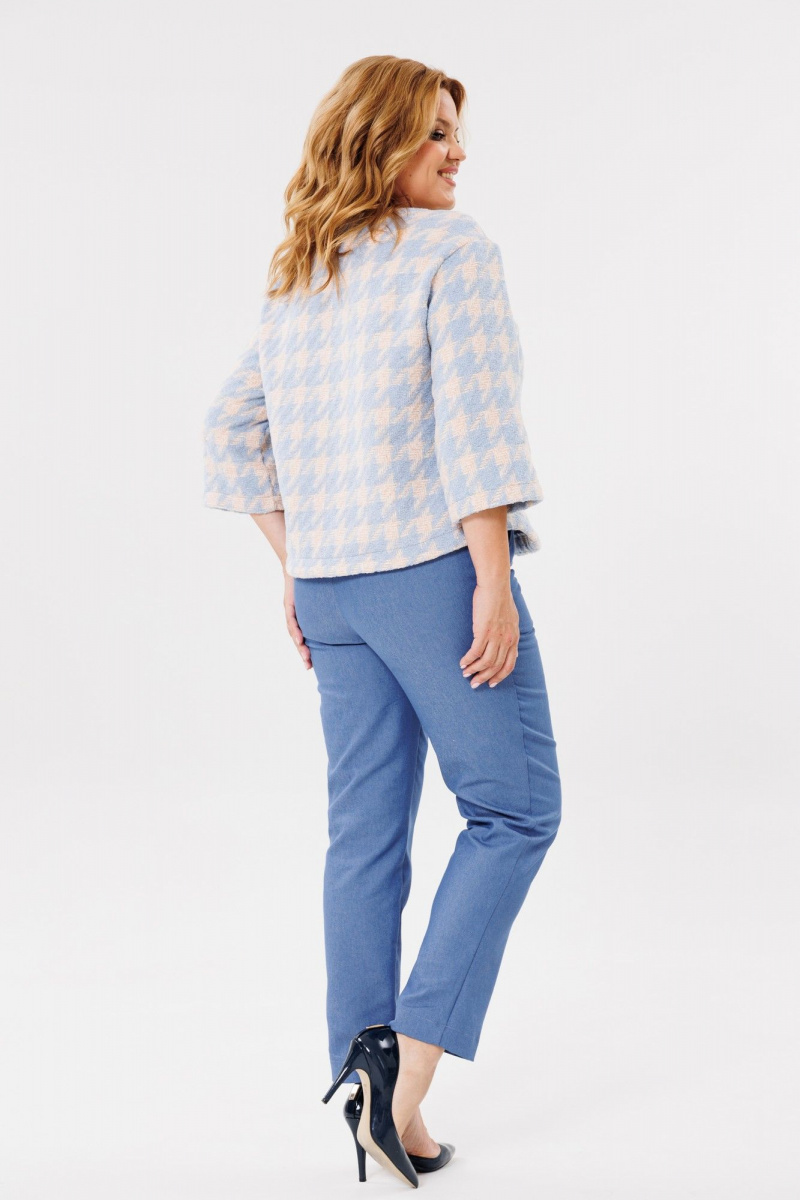 Брючный костюм Michel chic 1397 голубой,деним