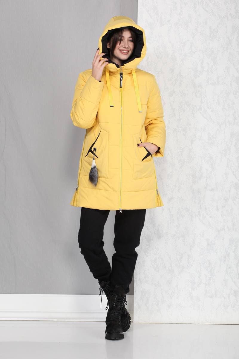 Женское пальто Beautiful&Free 4015 желтый