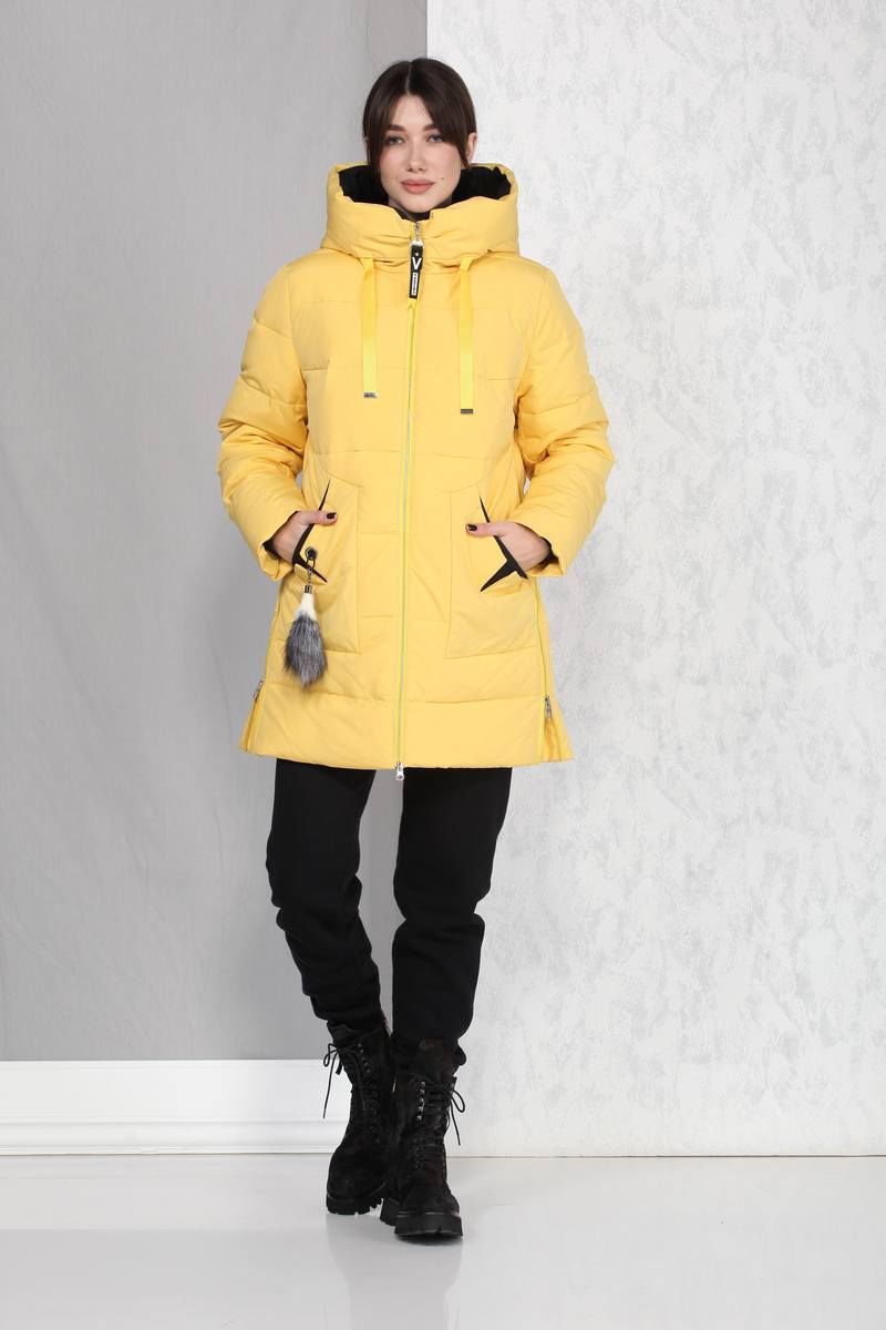 Женское пальто Beautiful&Free 4015 желтый