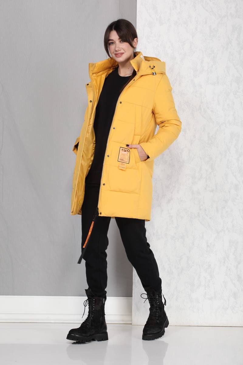 Женское пальто Beautiful&Free 4017 желтый