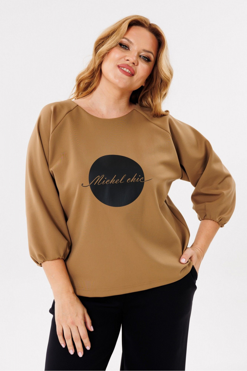 Брючный комплект Michel chic 1400 песок,черный