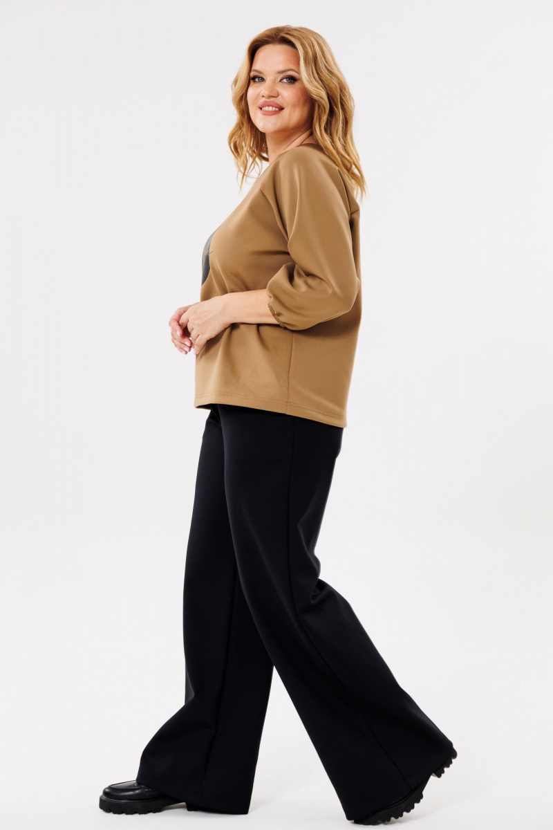 Брючный комплект Michel chic 1400 песок,черный