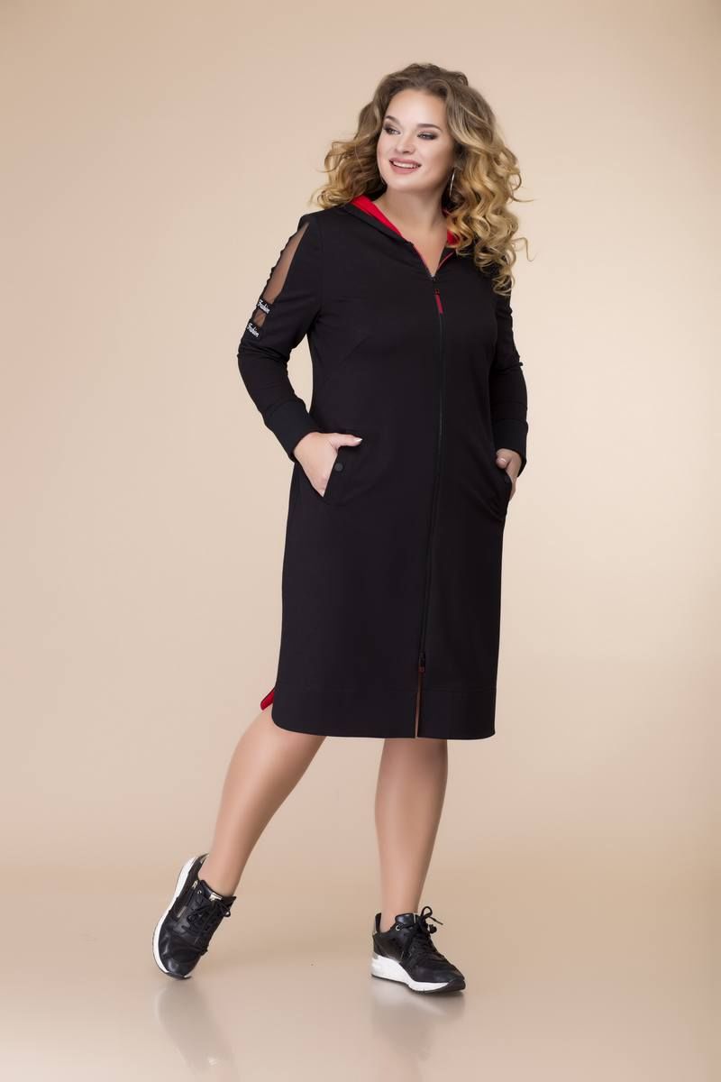 Платье Romanovich Style 1-2084 черный/красный