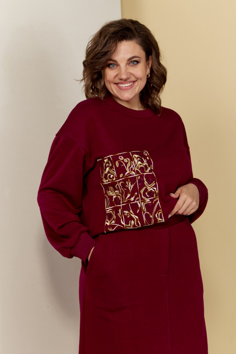 Юбочный комплект AVA fashion М-039.01 бордовый