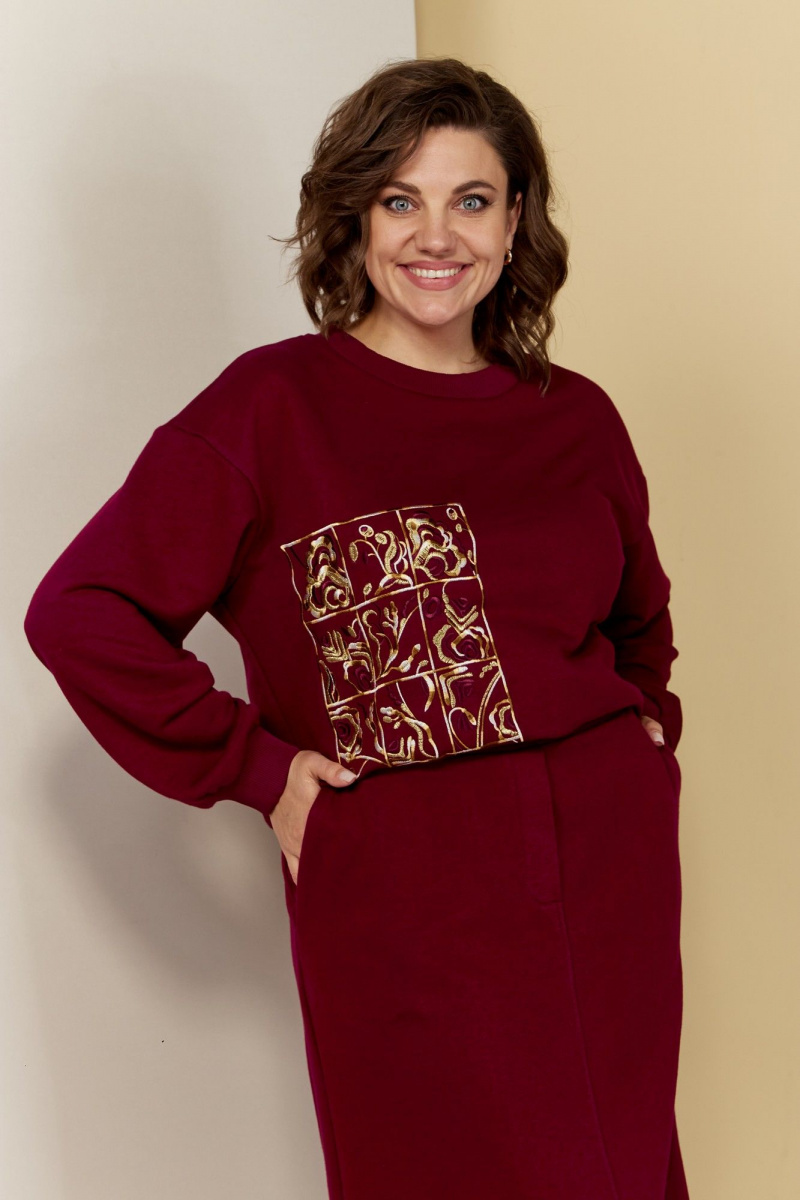 Юбочный комплект AVA fashion М-039.01 бордовый