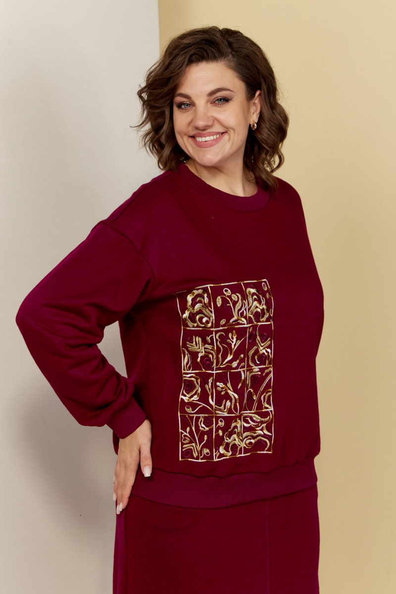 Юбочный комплект AVA fashion М-039.01 бордовый