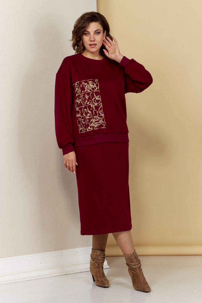 Юбочный комплект AVA fashion М-039.01 бордовый