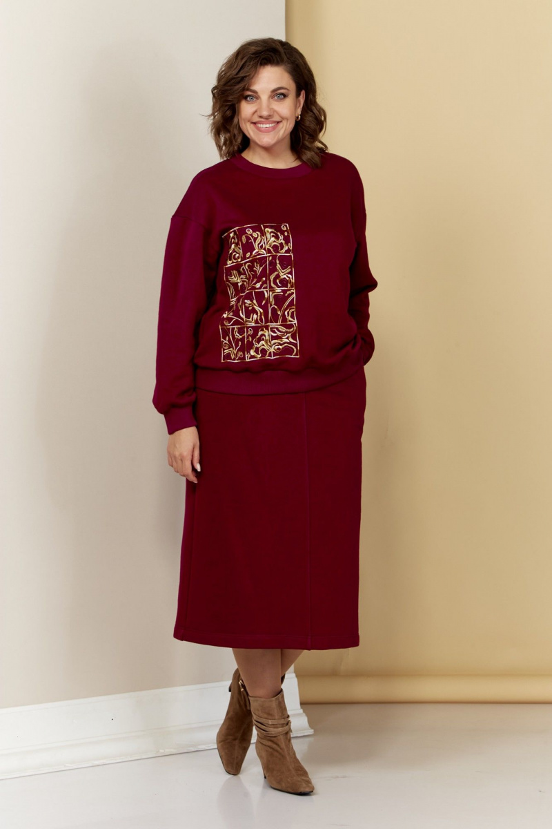 Юбочный комплект AVA fashion М-039.01 бордовый