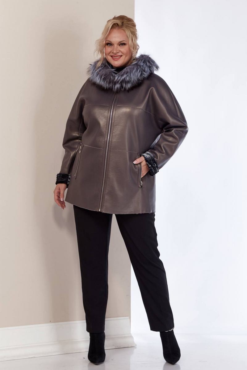 Шубы и дублёнки Shetti 2158 баклажан