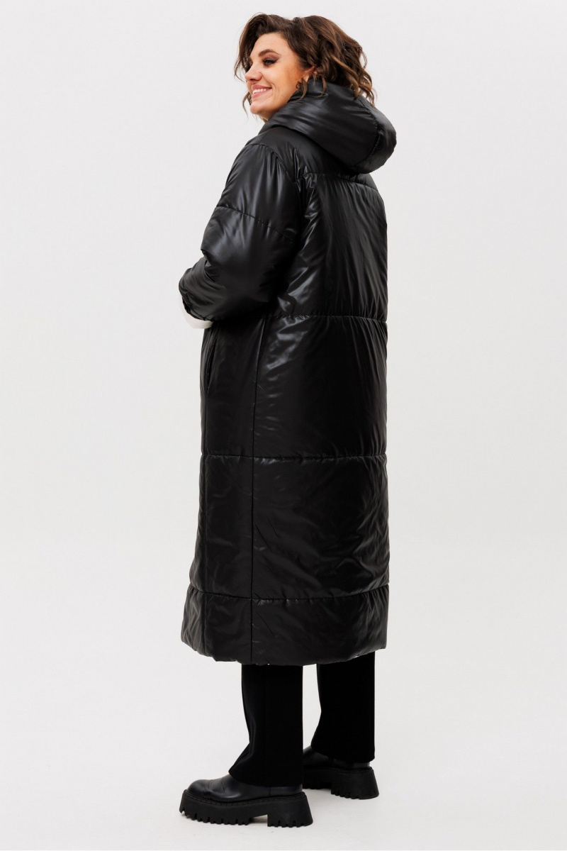 Женское пальто Rumoda 2236 белый-черный