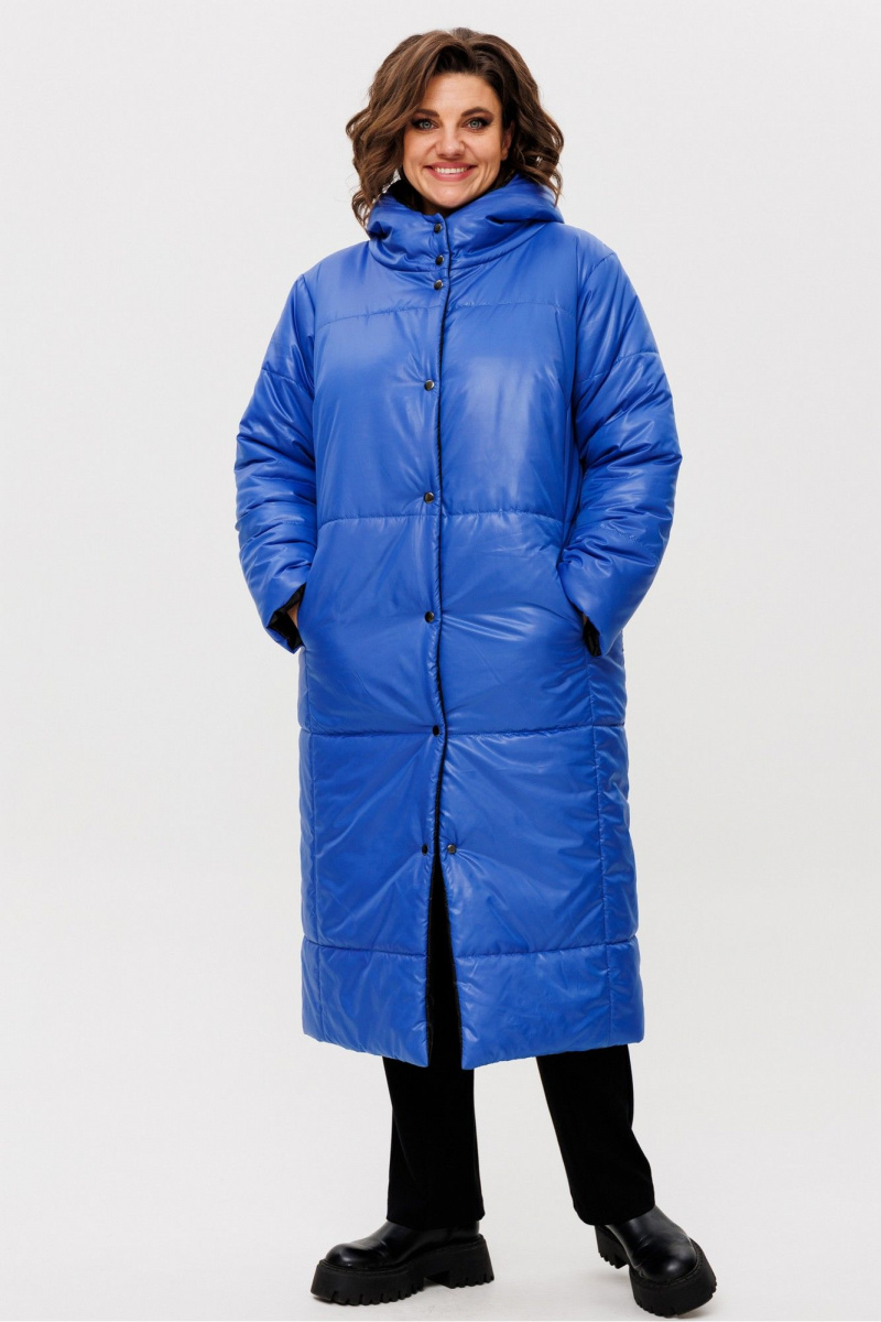 Женское пальто Rumoda 2236 синий-черный